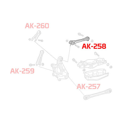 GSP Godspeed Project - Cadillac ATS 20103-19 Adjustable Rear Camber Arms With Spherical Bearings