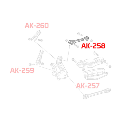 GSP Godspeed Project - Cadillac CTS 2014-19 Adjustable Rear Camber Arms With Spherical Bearings