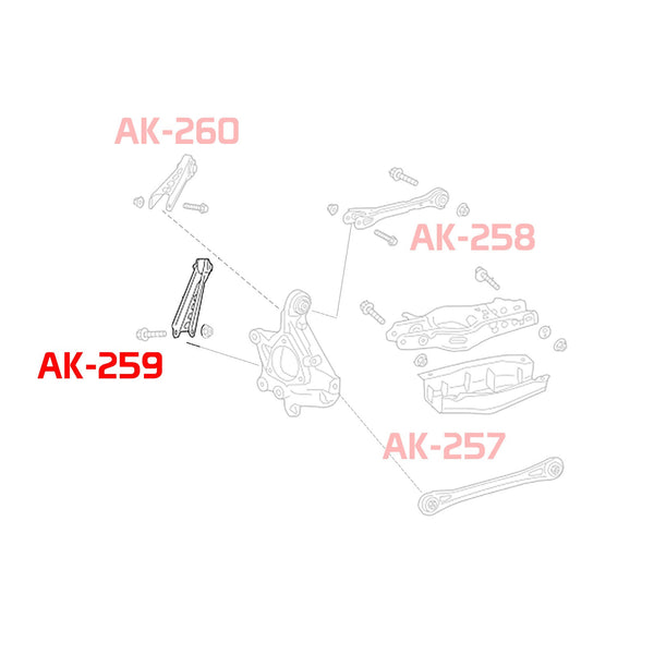 GSP Godspeed Project - Cadillac CTS 2014-19 Adjustable Rear Forward Lower Arms With Spherical Bearings