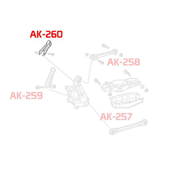 GSP Godspeed Project - Cadillac ATS 2013-19 Adjustable Rear Forward Upper Arms With Spherical Bearings