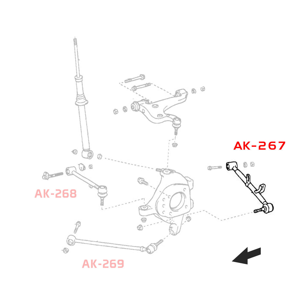 GSP GodSpeed Project - Lexus XF30 UCF30 LS430 2001-06 Adjustable Rear Lower Camber Arms