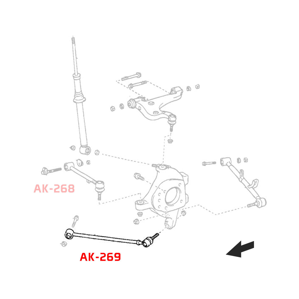 GSP GodSpeed Project - Lexus XF30 UCF30 LS430 2001-06 Adjustable Rear Traction Rods Arms