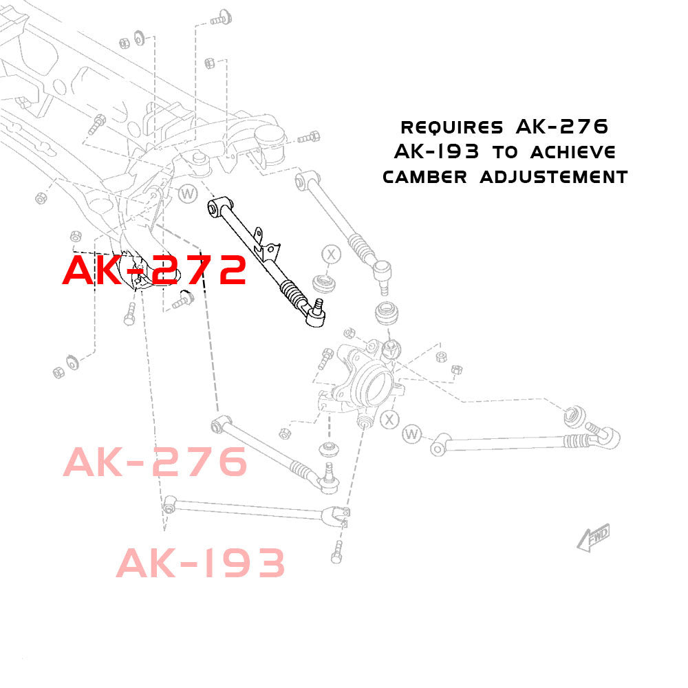 GSP Godspeed Project - Mazda RX-8 (SE3P) 2004-11 Adjustable Rear Camber Arms With Spherical Bearings