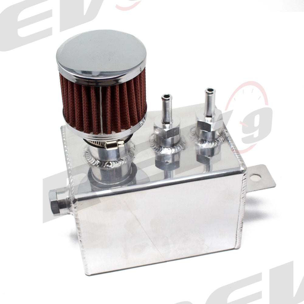 Rev9 Aluminum Baffled Oil Breather Catch Tank - Mazda Miata NA NB (1990-2005)