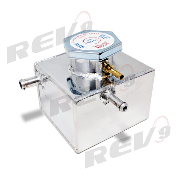 Rev9 (Small) Aluminum Engine Coolant Reservoir Overflow Tank - Polished - Subaru Forester XT (2004-2008)