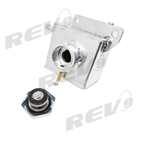 Rev9 (Small) Aluminum Engine Coolant Reservoir Overflow Tank - Polished - Subaru WRX / STI (2002-2007)