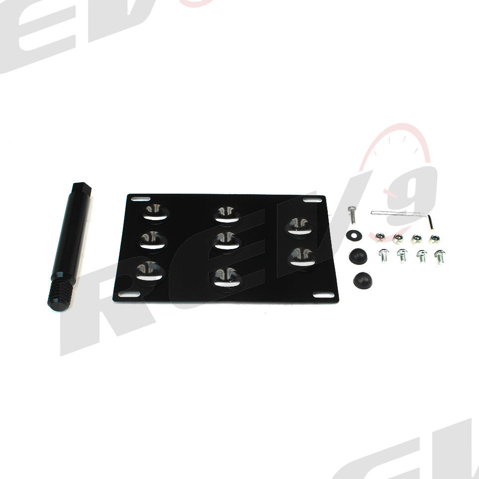 REV9 Front License Plate Tow Hook Relocate Mounting Bracket - Volkswagen Golf MKVII MK7 (2015-2020)