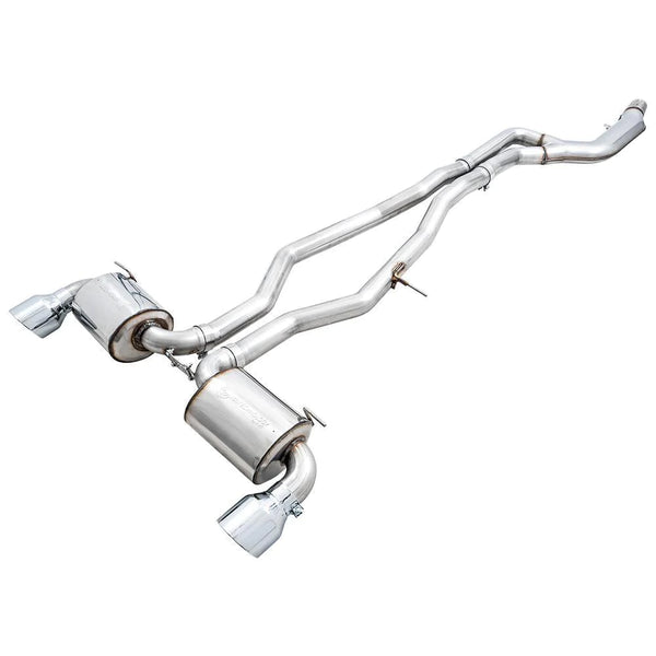 AWE Non-Resonated Touring Edition Cat-Back Exhaust System - 5in Diamond Black Tips - Toyota GR Supra A90 (2020+)