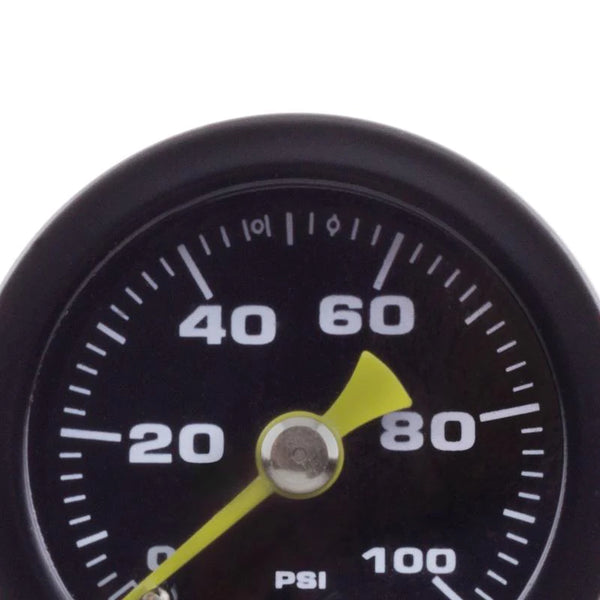 Hybrid Racing Liquid Filled Fuel Pressure Gauge 0-100 PSI 1/8 NPT - Universal