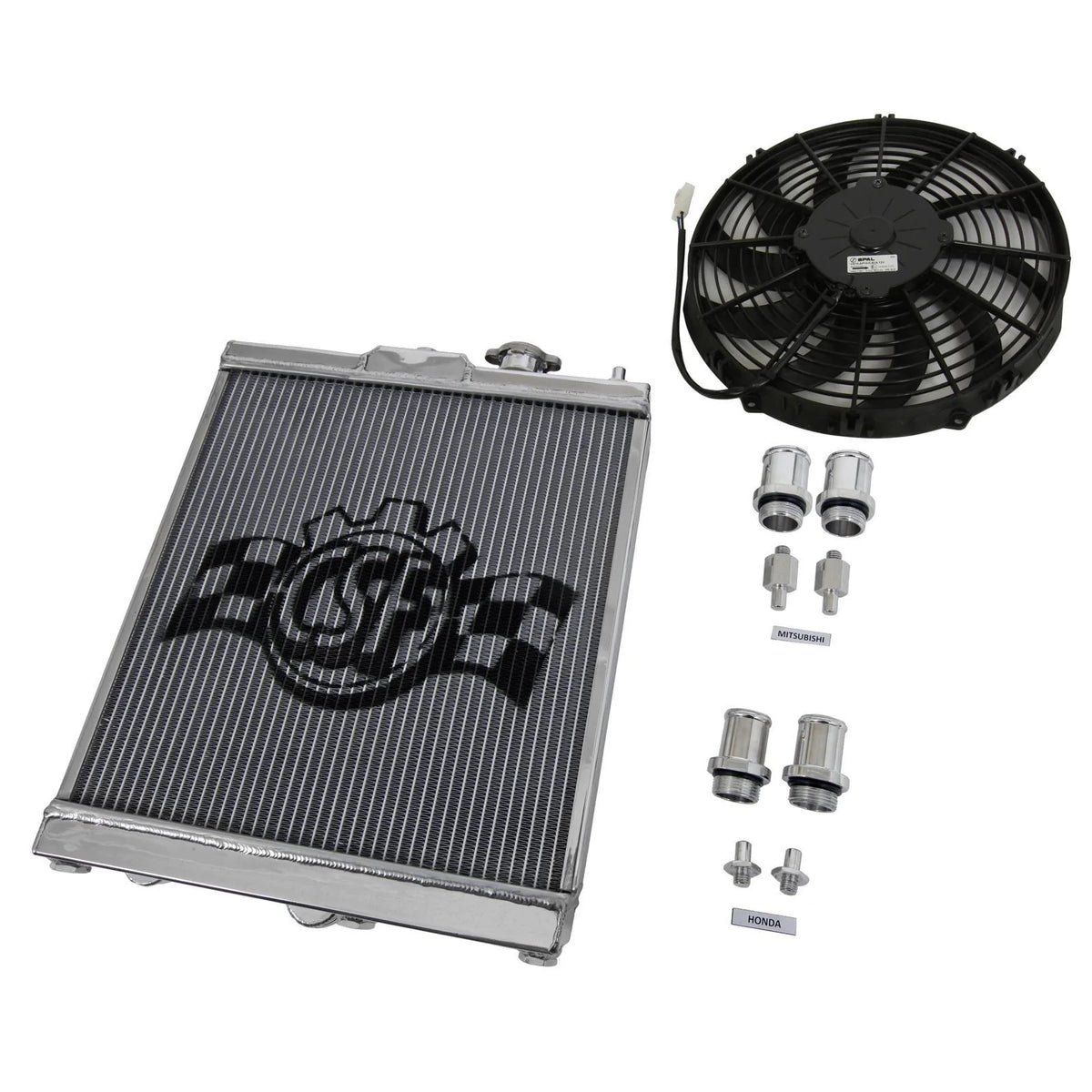 CSF Performance Aluminum Half Size Radiator w/ Shroud - Honda Civic EG EK (1992-2000)