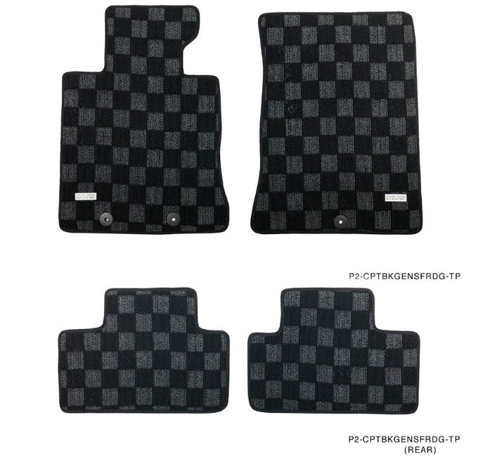 P2M Front & Rear Checkered Floor - Hyundai Genesis Coupe BK (08-12)
