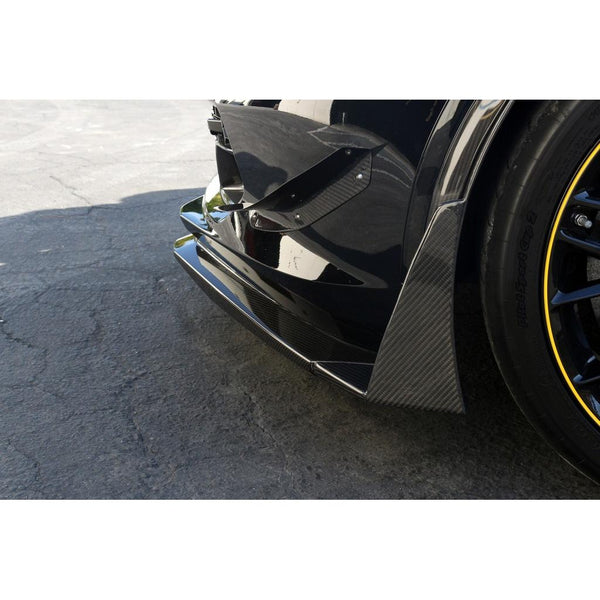 APR Performance Carbon Fiber Front OEM Canard Spats - Chevrolet Corvette C7 Z06 (2015-2019)