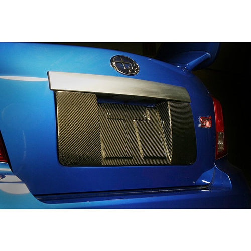 APR Performance Carbon Fiber Trunk License Plate Frame Backing - Subaru WRX & STI Sedan (2008-2014)