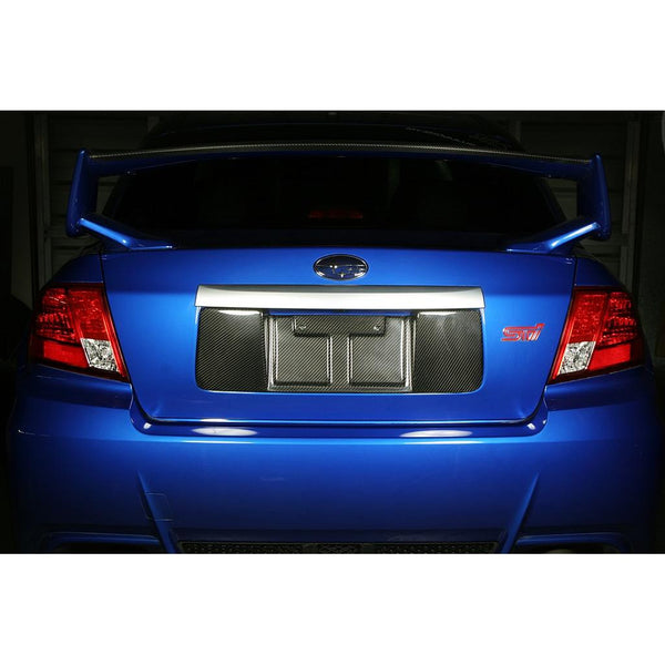 APR Performance Carbon Fiber Trunk License Plate Frame Backing - Subaru WRX & STI Sedan (2008-2014)