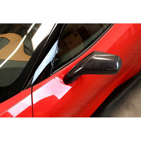 APR Performance Carbon Fiber Side Mirror Cover Housings - Chevrolet Corvette C7 Stingray (2014-2019)