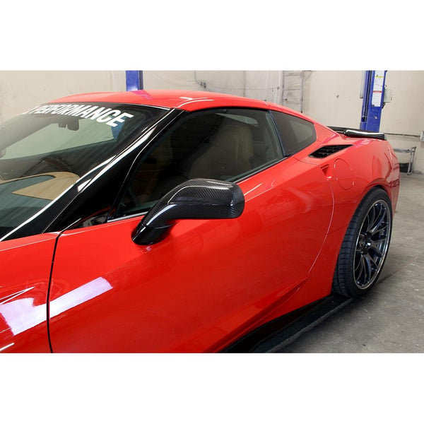 APR Performance Carbon Fiber Side Mirror Cover Housings - Chevrolet Corvette C7 Stingray (2014-2019)