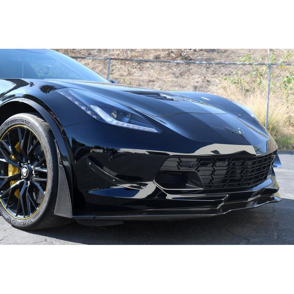 APR Performance Carbon Fiber Front OEM Canard Spats - Chevrolet Corvette C7 Z06 (2015-2019)