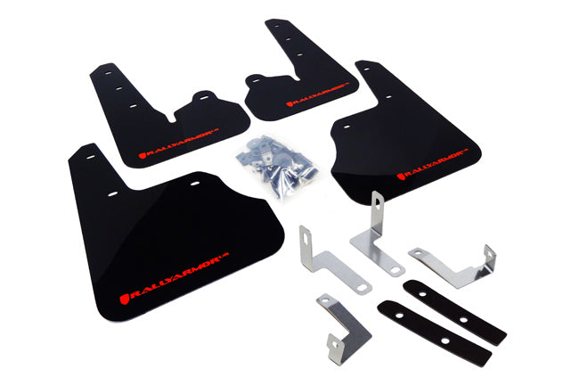 Rally Armor UR Black w/ Red Logo Mud Flaps Set of 4 - Subaru Impreza ONLY (2012-2016)