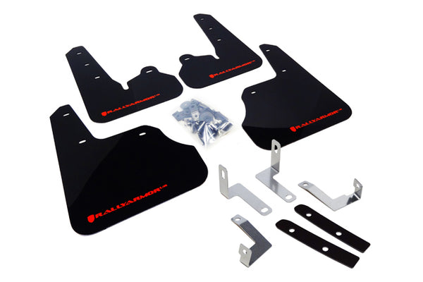 Rally Armor UR Black w/ Red Logo Mud Flaps Set of 4 - Subaru Impreza ONLY (2012-2016)