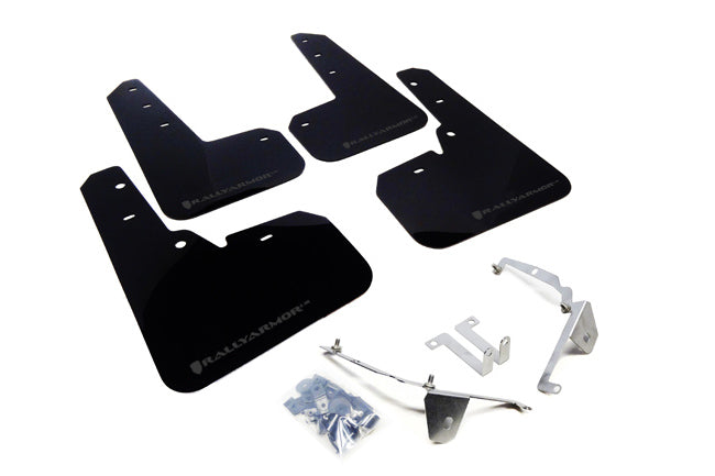 Rally Armor UR Black w/ Grey Logo Mud Flaps Set of 4 - Subaru XV Crosstrek (2013-2017)