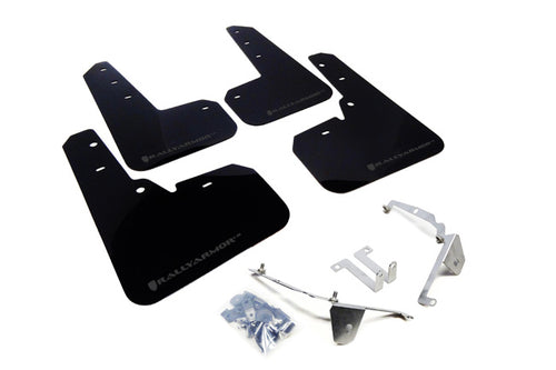Rally Armor UR Black w/ Grey Logo Mud Flaps Set of 4 - Subaru XV Crosstrek (2013-2017)