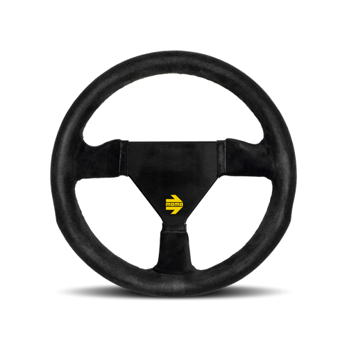 MOMO Race Mod .11 Steering Wheel - 260MM - Black Suede / Brushed Black Anodized