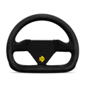 MOMO Racing Mod. 12 Steering Wheel - 250MM - Black Suede / Brushed Black Anodized