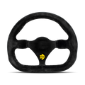 MOMO Race Mod .27 Steering Wheel - 270MM - Black Suede / Brushed Black Anodized