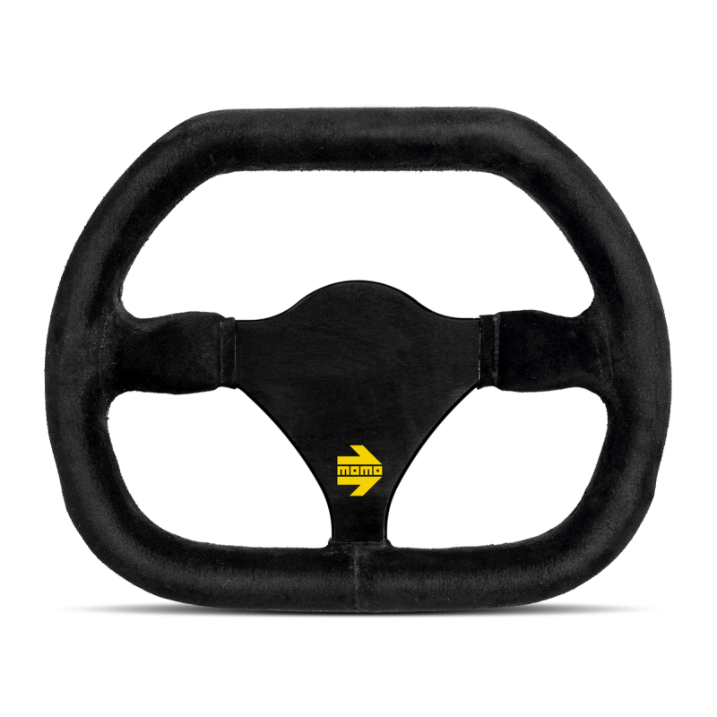 MOMO Race Mod .29 Steering Wheel - 270MM - Black Suede / Brushed Black Anodized