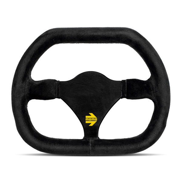 MOMO Race Mod .29 Steering Wheel - 270MM - Black Suede / Brushed Black Anodized