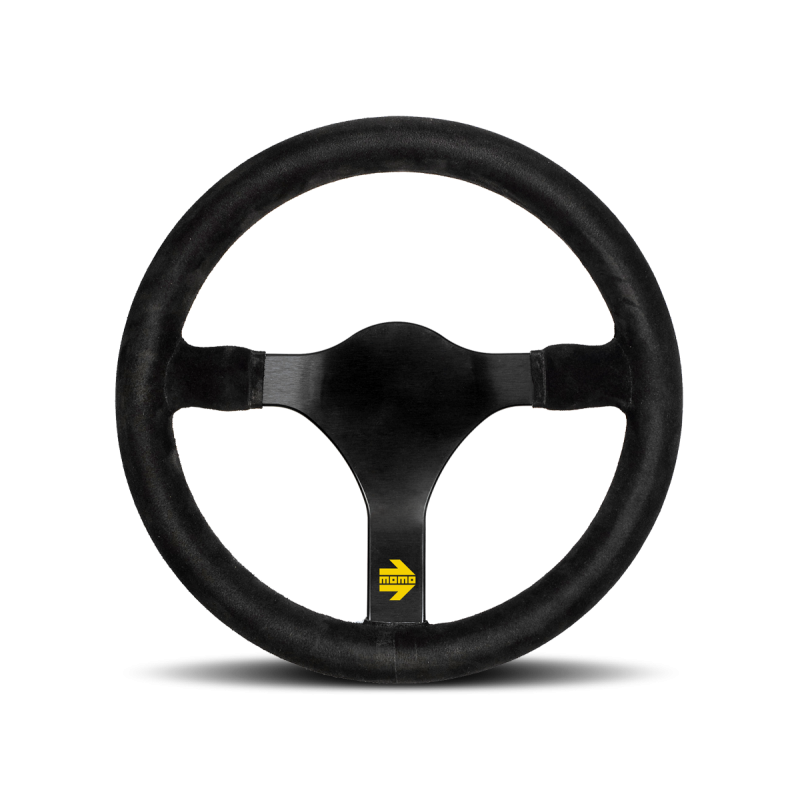 MOMO Race Mod .31 Steering Wheel - 320MM - Black Suede / Brushed Black Anodized