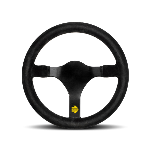 MOMO Race Mod .31 Steering Wheel - 320MM - Black Suede / Brushed Black Anodized