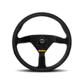 MOMO Race Mod .78 Steering Wheel - 320MM - Black Suede / Brushed Black Anodized