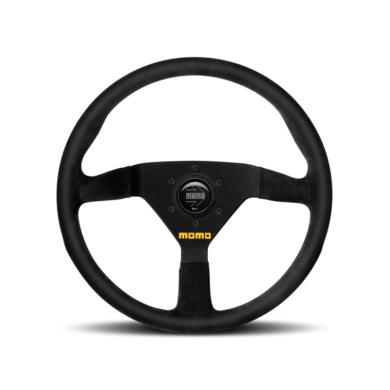 MOMO Race Mod .78 Steering Wheel - 320MM - Black Suede / Brushed Black Anodized