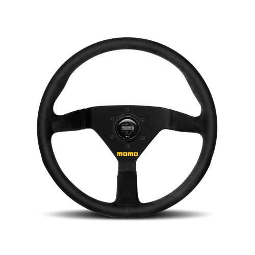 MOMO Race Mod .78 Steering Wheel - 350MM - Black Leather / Brushed Black Anodized