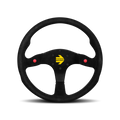 MOMO Race Mod .80 Steering Wheel - 350MM - Black Suede / Brushed Black Anodized