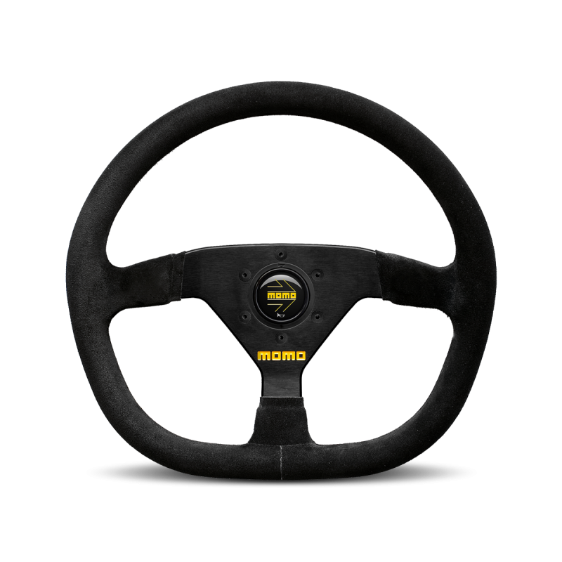 MOMO Racing Mod. 88 Steering Wheel - 320MM - Black Suede / Brushed Black Anodized