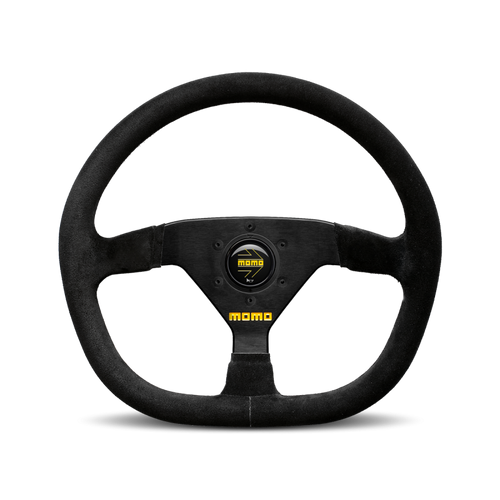 MOMO Racing Mod. 88 Steering Wheel - 320MM - Black Suede / Brushed Black Anodized