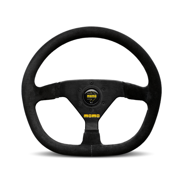 MOMO Racing Mod. 88 Steering Wheel - 320MM - Black Suede / Brushed Black Anodized