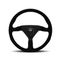MOMO Montecarlo Steering Wheel - 350MM - Black Alcantara / Black Stitching