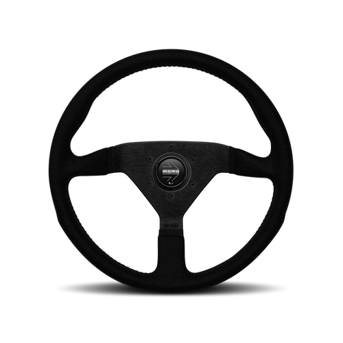 MOMO Montecarlo Steering Wheel - 320MM - Black Alcantara / Black Stitching