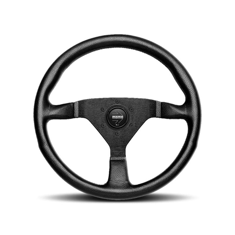 MOMO Montecarlo Steering Wheel - 350MM - Black Leather / Black Stitching