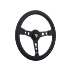 MOMO PROTOTIPO Steering Wheel - 370MM - Black Leather / Brushed Black Anodized