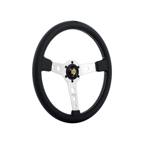 MOMO PROTOTIPO Steering Wheel - 350MM - Black Leather / Brushed Aluminum
