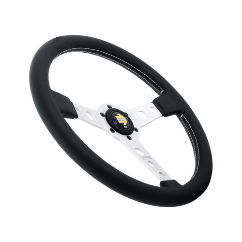 MOMO PROTOTIPO Steering Wheel - 350MM - Black Leather / Brushed Aluminum