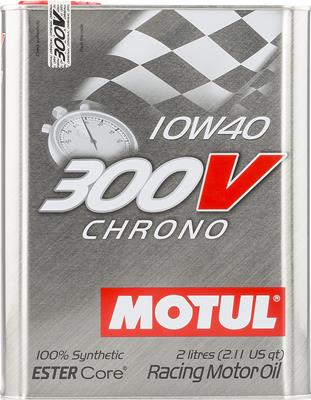 MOTUL 300V Chrono 10W40 Fully Synthetic-Ester Racing Engine Motor Oil -  2 Liter (2.11QT)