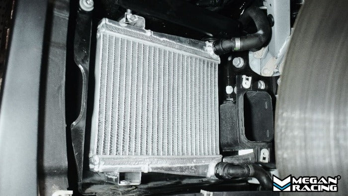 MR-RT-TS20-RL - Megan Racing Auxiliary Side Performance Aluminum Radiators - Toyota A90 Supra (2020+)