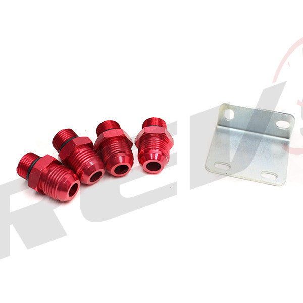 Rev9 Power 19 Row Oil Cooler Kit with Oil Filter Relocation Kit (Bar & Plate Core) - Universal