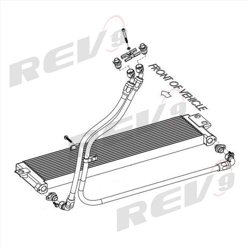 Rev9 Power Bolt On Performance Upgrade Oil Cooler Kit - BMW F82 F83 F80 M3 M4