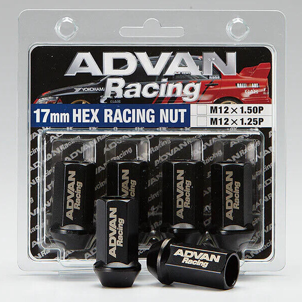 Advan Black Lug Nuts 12X1.25 (Black) - 4 Pack